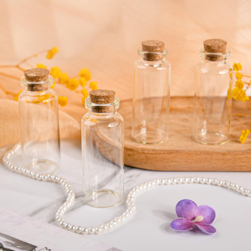 Yadream 20pcs 0.94" x2.36"Small Glass Potion Bottle,20ml Tiny Glass Vials,Mini Cork Stopper Glass Bottle for Wedding Favors, Birthday Party,DIY ART Crafts(empty bottle) - Image 5
