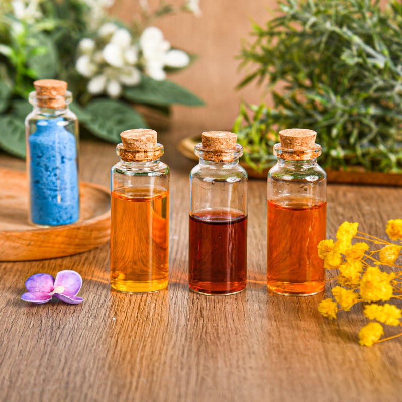 Yadream 20pcs 0.94" x2.36"Small Glass Potion Bottle,20ml Tiny Glass Vials,Mini Cork Stopper Glass Bottle for Wedding Favors, Birthday Party,DIY ART Crafts(empty bottle) - Image 4