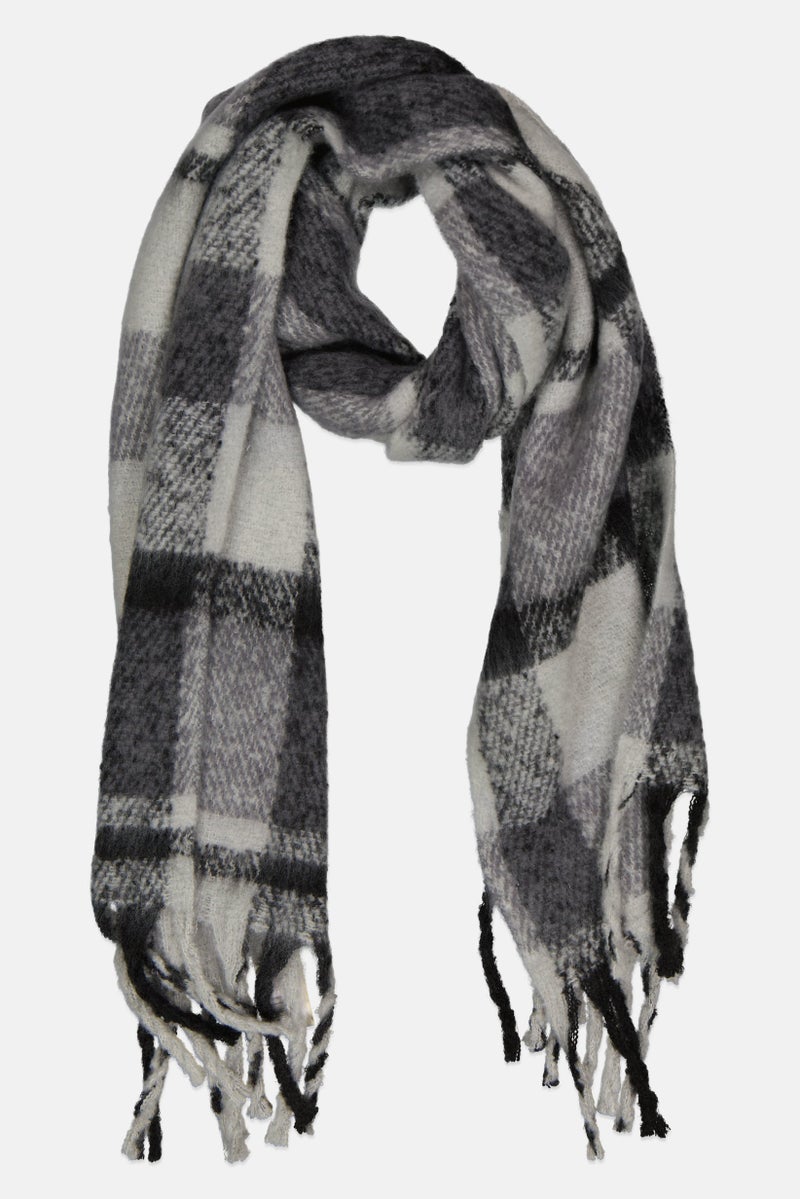 Vintage Havana Women Plaid Scarves 156 x 75 cm, Black - Image 1