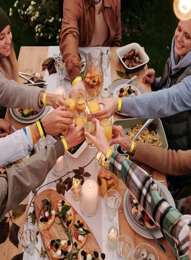 Comflora 100 Pcs Cloth Event Wristband, Disposable Wristbands for Events, Colored Wristbands Events,for Lightweight Concert,Club Entrance Wrist Strap Party Wristband Event (Color : Yellow) - Image 5
