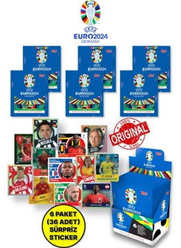 Toyfest Germany Euro 2024 European Championship Match Attax - 6 Football Player Sticker Package (36 Stickers)  - Image 1