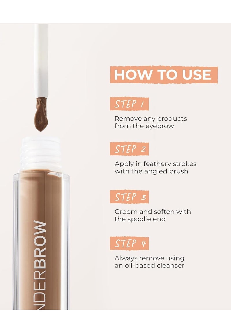 Wunderbrow - WUNDERBROW Waterproof Eyebrow Gel, Brunette, Vegan and Cruelty-Free - Image 1