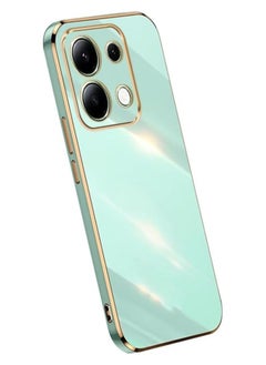 Generic Compatible with Redmi Note 13 4G Case Silicone Xiaomi Redmi Note 13 4G Phone Case 0.3mm Funda Cute Slim Plating Camera Protection Accessories Cover Shockproof Bumper (Mint Green) 