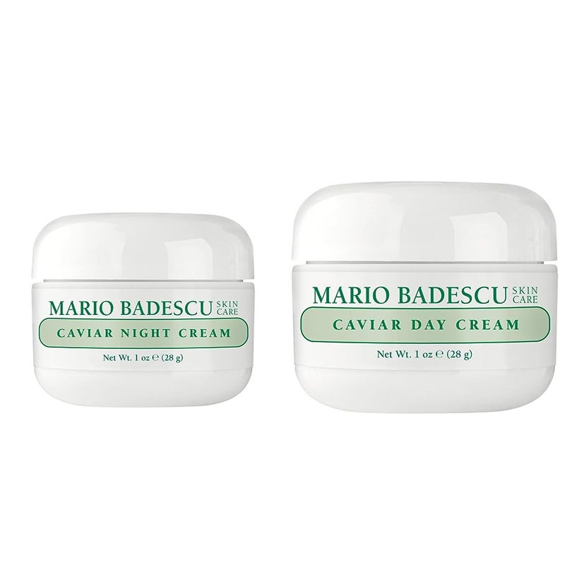 MARIO BADESCU Bundle of Mario Badescu Night Cream for Face, Ultra-Rich Overnight Anti Aging Cream, Infused with Vitamins, Minerals and Antioxidant + Mario Badescu Caviar Day Cream, 1 Ounce