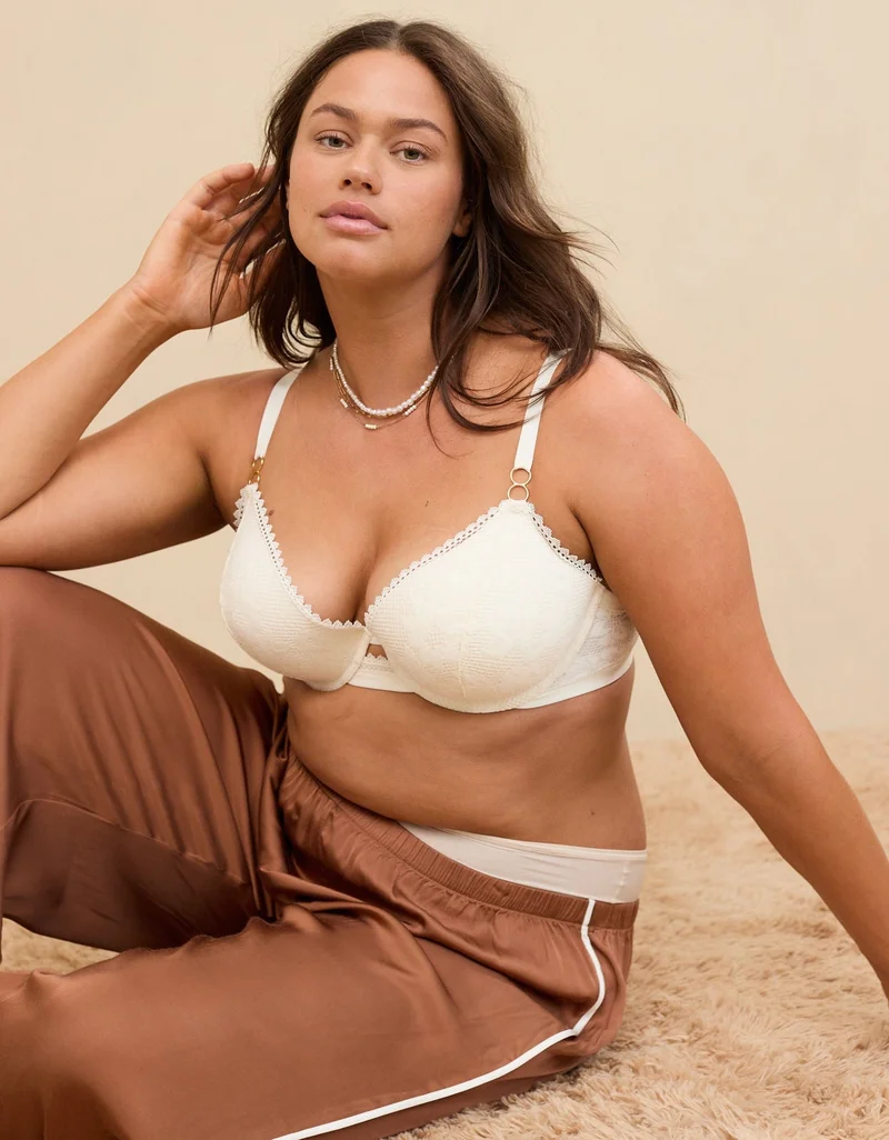 Aerie Show Off Sheer Joy Lace Balconette Bra