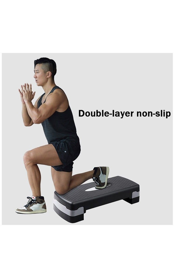 Generic Fitness Step Board, Adjustable Aerobic Exercise Step Board for Home Use, Rhythmic Yoga Personal Training Step Board, Fitness Equipment, Stackable Fitness Step Board, Yoga Step Board, Balance Step Board, Home Fitness Equipment, Yoga Accessories ,Black Gray  - Image 4
