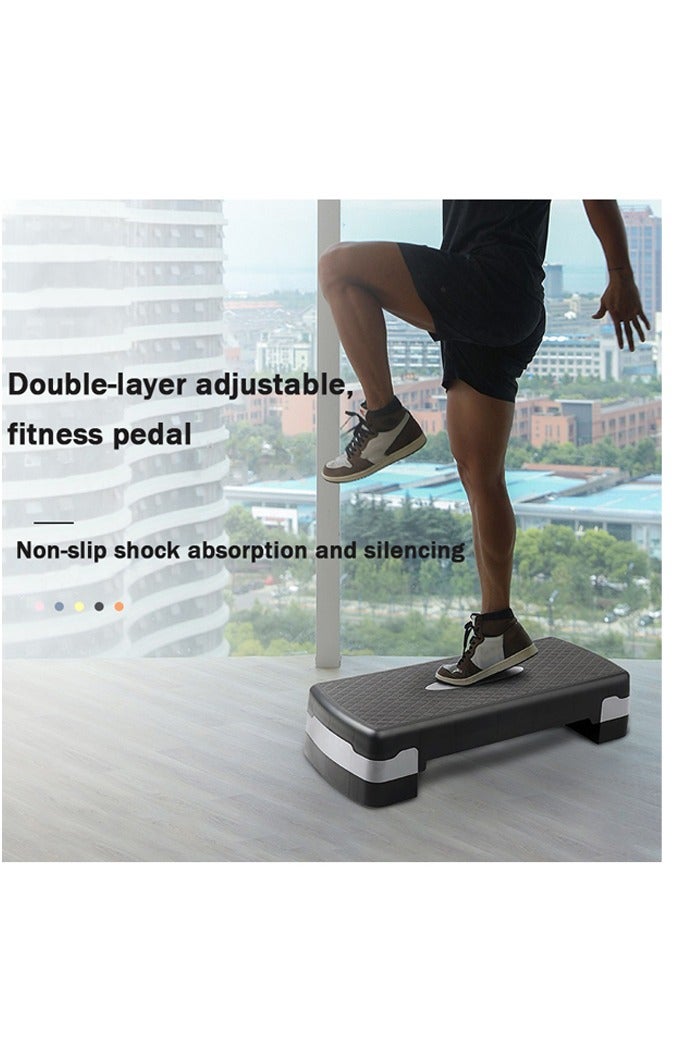 Generic Fitness Step Board, Adjustable Aerobic Exercise Step Board for Home Use, Rhythmic Yoga Personal Training Step Board, Fitness Equipment, Stackable Fitness Step Board, Yoga Step Board, Balance Step Board, Home Fitness Equipment, Yoga Accessories ,Black Gray  - Image 5