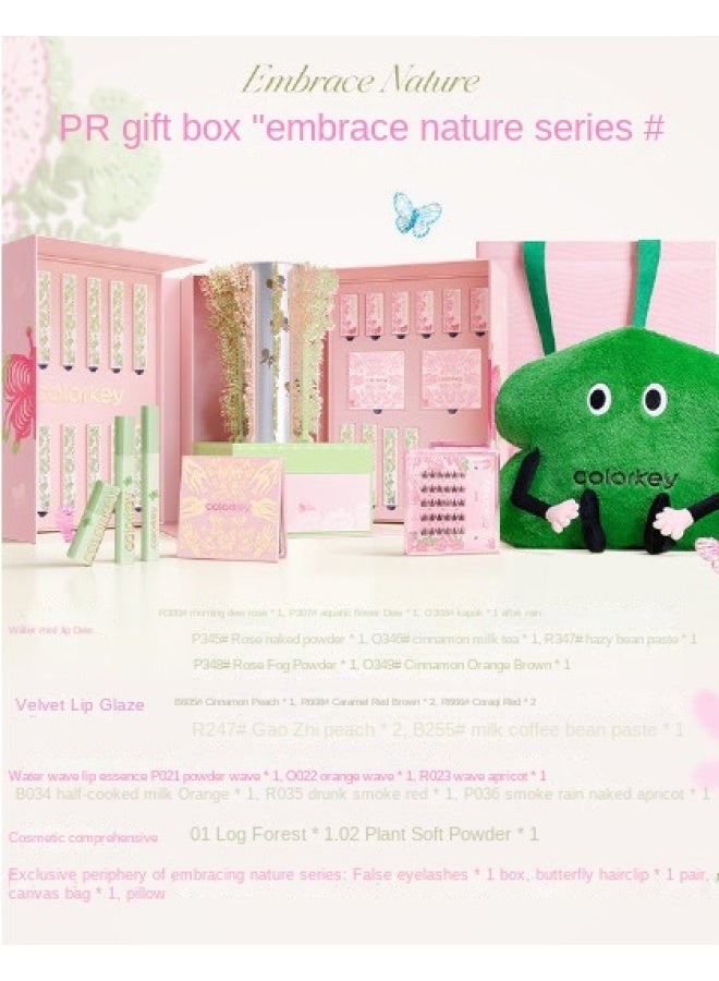 COLORKEY High-value Coupon】full Set Makeup Gift Box: Lipstick Set, Lip Gloss, Lip Stain, Lip Serum, Eyeshadow Palette - Image 2