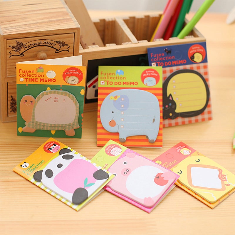 Cartoon Animal Sticky Notes Taobao Small Gifts Korean Creative Messages N Times Stickers Kidsren'S Stationery Prizes - Image 3