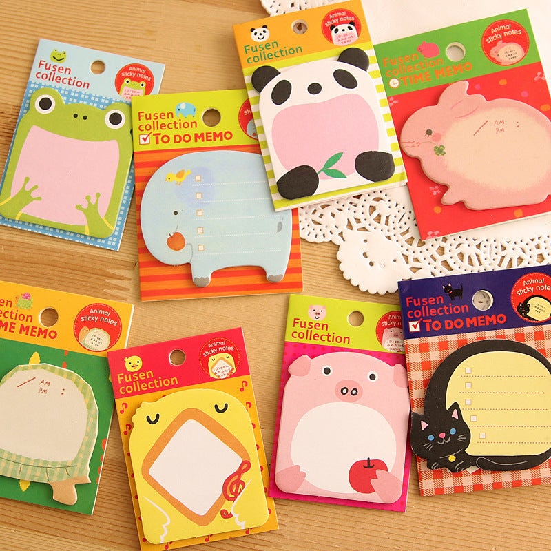 Cartoon Animal Sticky Notes Taobao Small Gifts Korean Creative Messages N Times Stickers Kidsren'S Stationery Prizes - Image 2