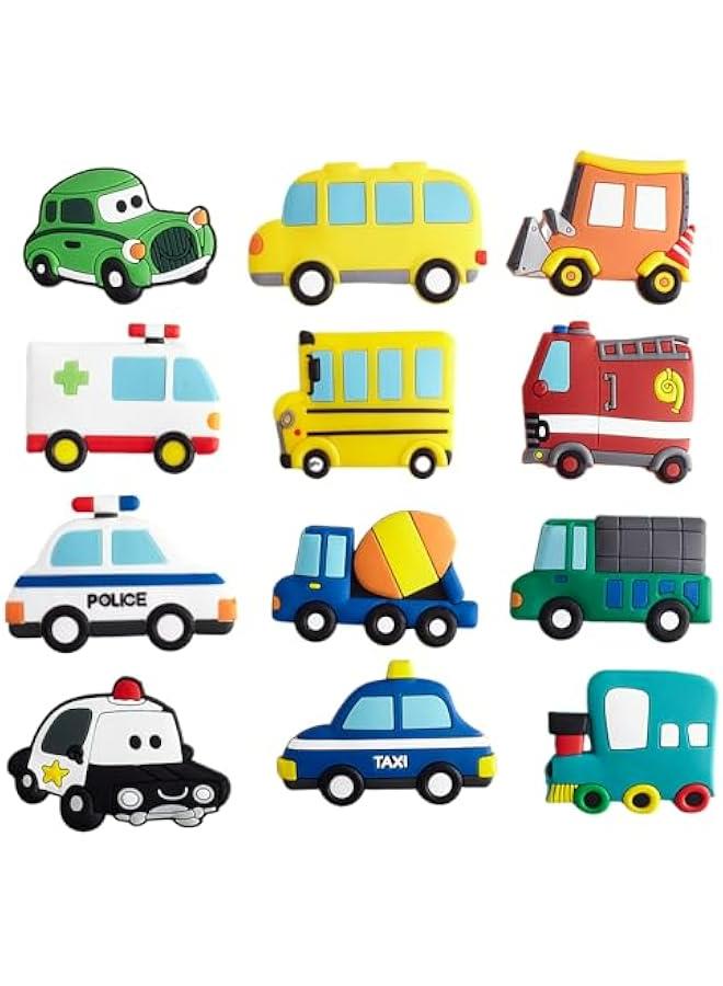 Charming Cartoon Car Magnets for Fridge, Whiteboard, or Blackboard – Fun Educational Stickers - Image 1
