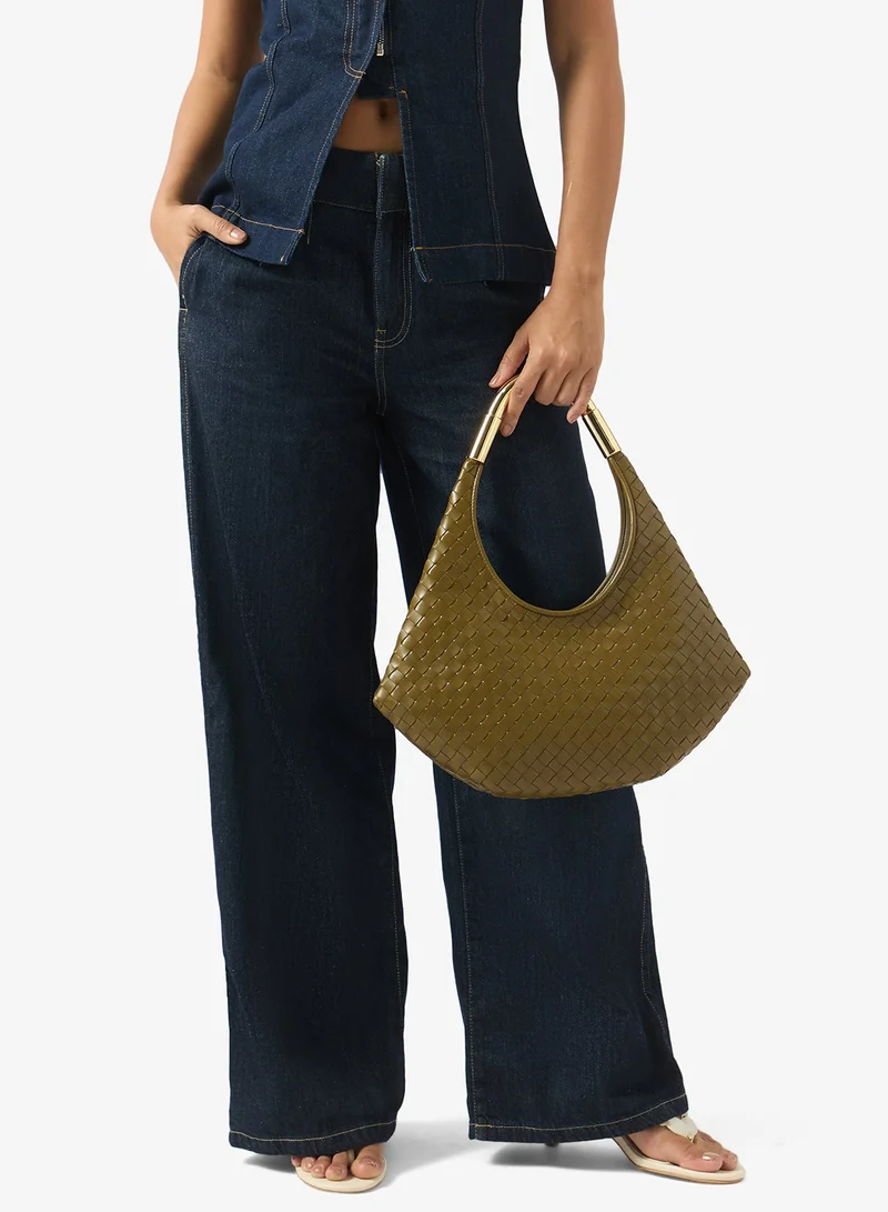 Jw Pei Olivia Hand Woven Metal Handle Hobo Bag