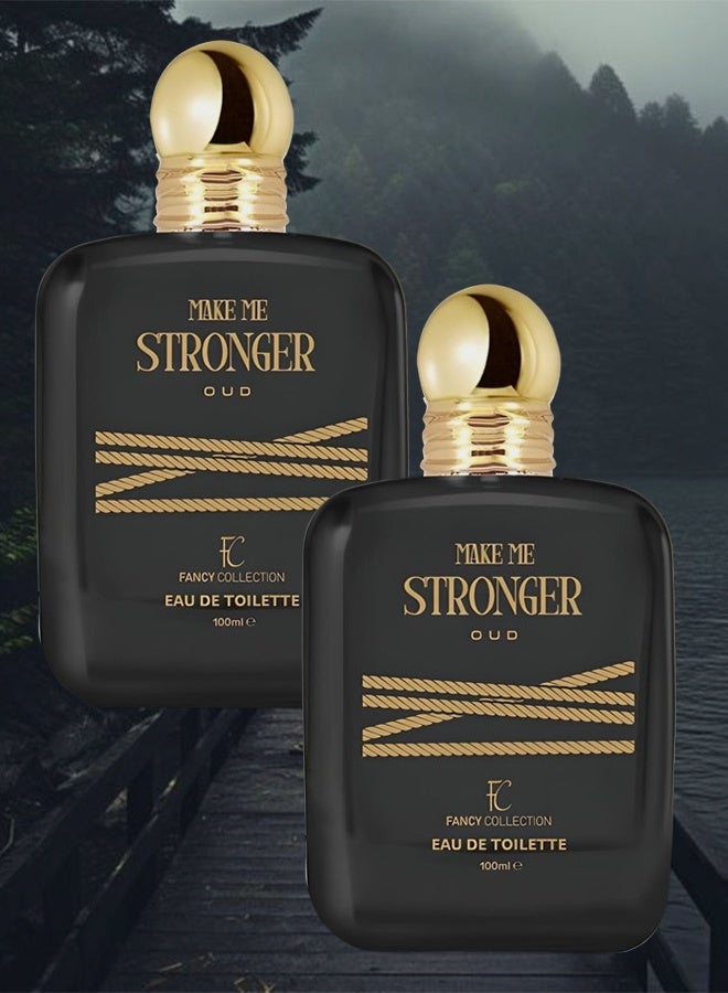 فانسي كوليكشون 2 قطع عطر ميك مي سترونغِر عود للرجال 100 مل - Image 1