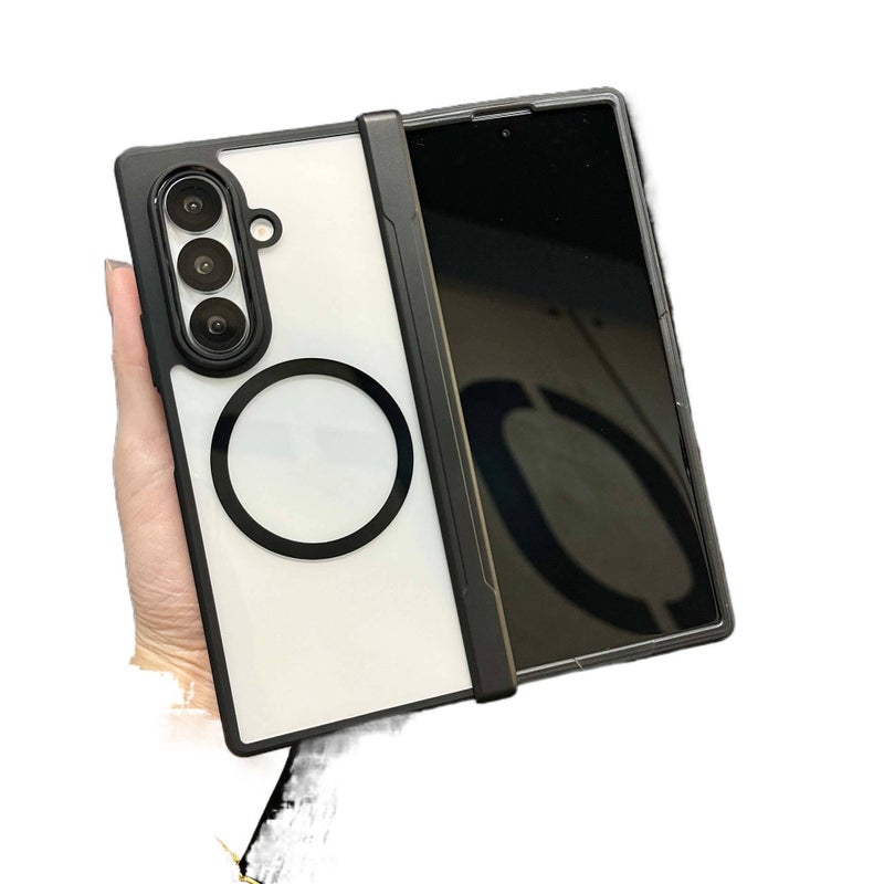 غطاء MagSafe | أبيض | TPU+PC | غير لامع | مغناطيس قوي | مقاوم للصدمات لـ Samsung Galaxy Z Fold 7 - Image 3