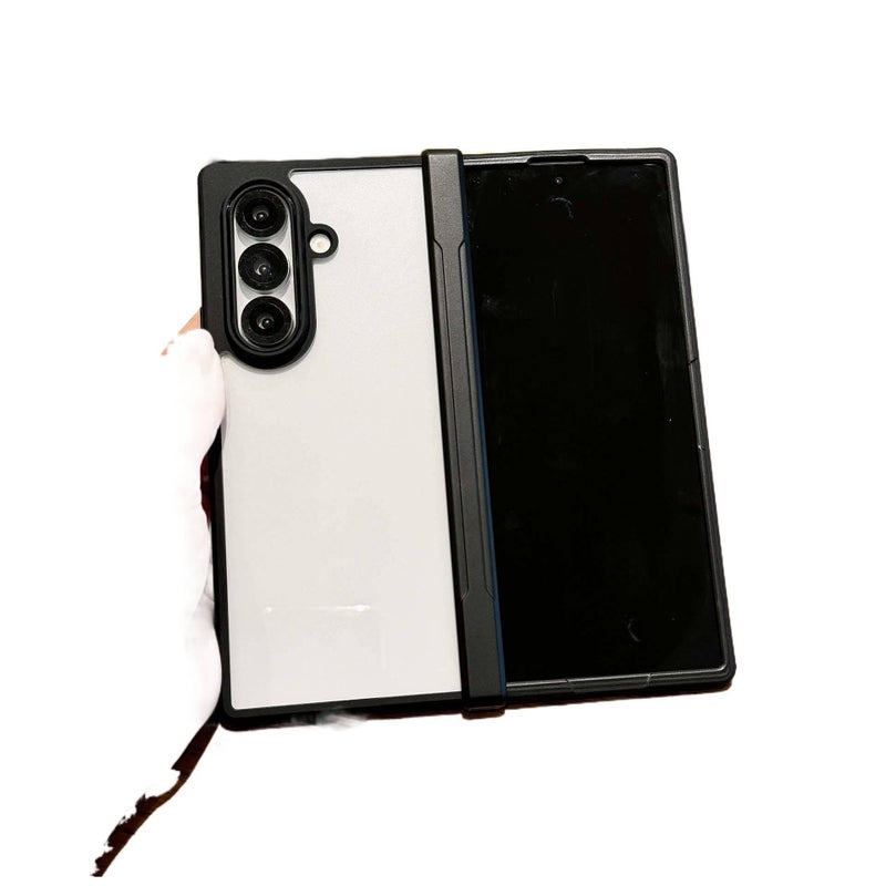 غطاء MagSafe | أبيض | TPU+PC | غير لامع | مغناطيس قوي | مقاوم للصدمات لـ Samsung Galaxy Z Fold 7 - Image 1