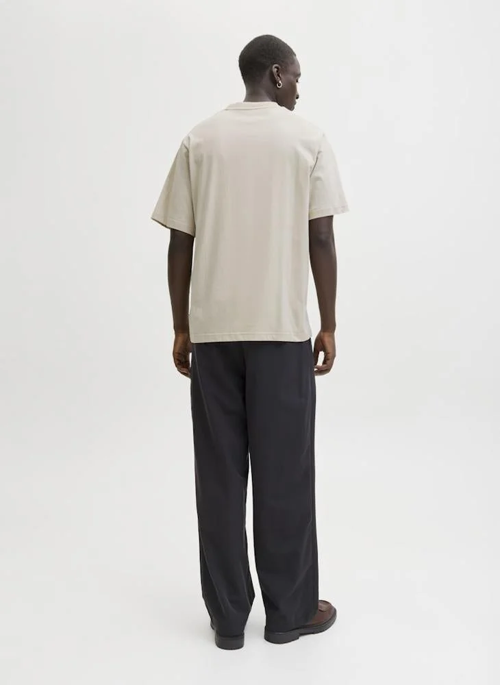 جاك اند جونز تيشيرت بياقة دائرية برسومات