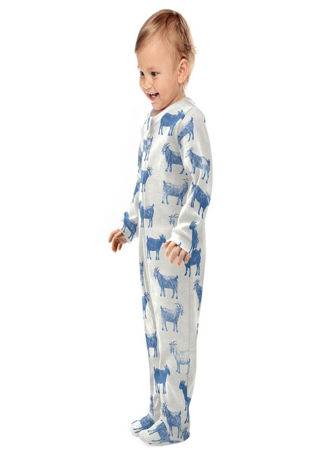 Dussdil French Farmhouse Goat Baby One-Piece Footies Newborn Rompers Pajamas Cotton Footed Pjs for Sleep Play Boys Girls 3M - Image 4