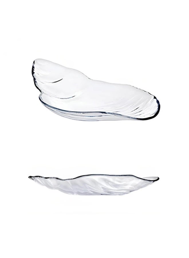 Paşabahçe طقم وعاء زجاجي صغير من باساباخه مارين 21.7 × 11.6 سم - 2 قطعة من الأوعية الشفافة - طبق مقبلات ووجبات خفيفة أنيق على شكل سمكة - 1109617 - Image 1