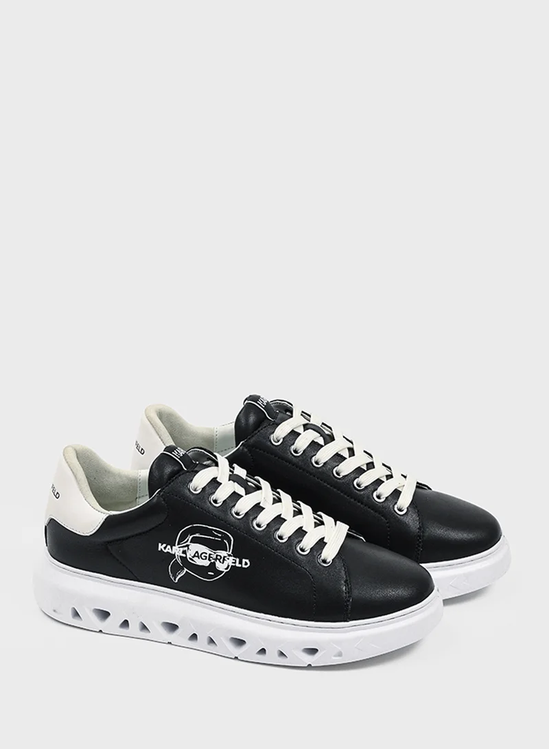 Karl Lagerfeld Kapri Kite Outline Lace Up Sneakers