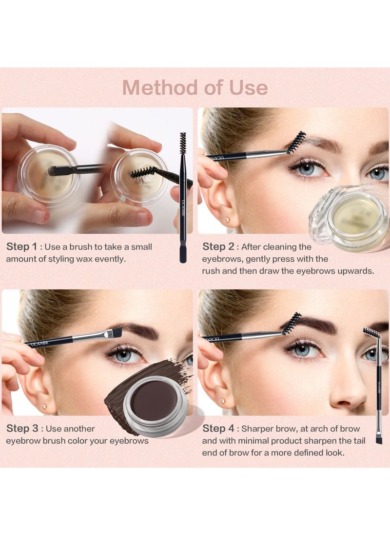 UCANBE Waterproof Long Lasting Brow Gel and Pomade Duo