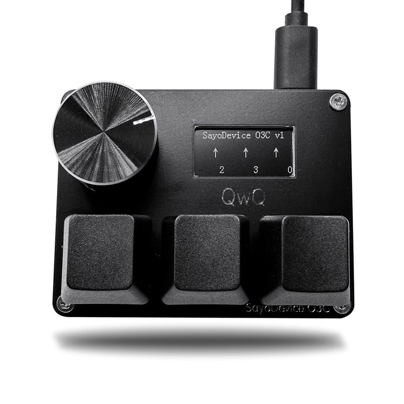 BTXETUEL SayoDevice O3C OSU Keyboard Rapid Trigger Hall Switches Magnetic Linear Switches Keyboard with Knob and Screen,Copy Paste,Shotcut,Macro Hotswap Mini Keypad.â€¦ - Image 1