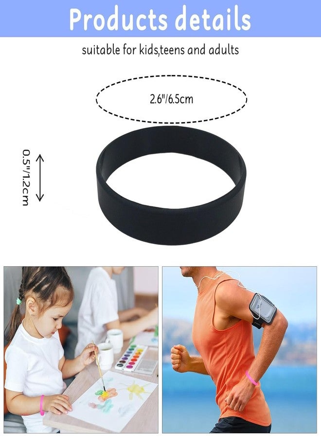 xinxingin 8 Pcs Hand Bands for Men Rubber Bracelet, Stylish Men Accessories for Daily Casual Wear and Sports Activities, Waterproof Wrist Band for Swimming and Outdoor Adventures, Parties and Gifting - Image 2