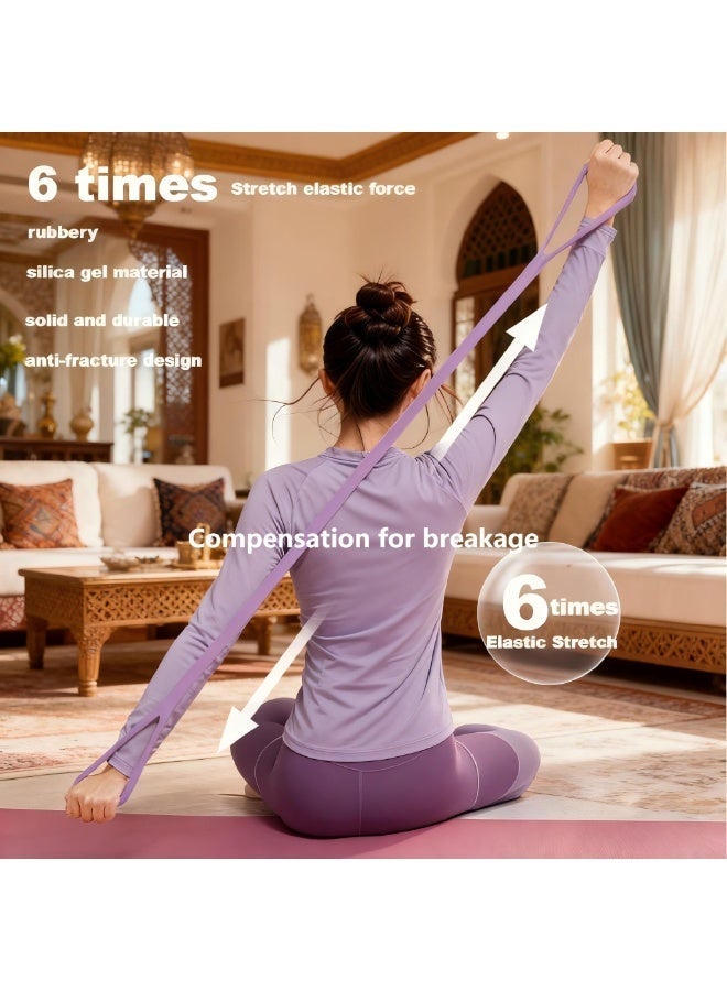 طائر الطيران شريط مقاومة  بشكل الرقم 8، حزام مرن لتمارين الذراعين والظهر والأكتاف، مشد تمديد للقدم والساق واليد، معدات تدريب الذراع لليوجا والبيلاتس والتمدد والعلاج الطبيعي، لتمارين صالة الجيم المنزلية - Image 2