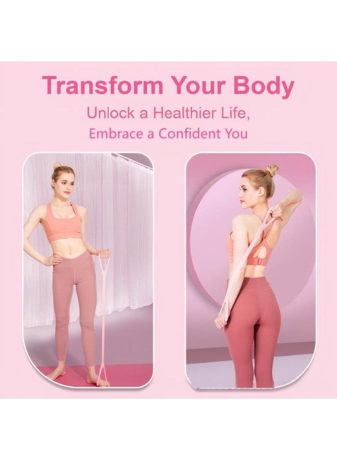 طائر الطيران شريط مقاومة  بشكل الرقم 8، حزام مرن لتمارين الذراعين والظهر والأكتاف، مشد تمديد للقدم والساق واليد، معدات تدريب الذراع لليوجا والبيلاتس والتمدد والعلاج الطبيعي، لتمارين صالة الجيم المنزلية - Image 4