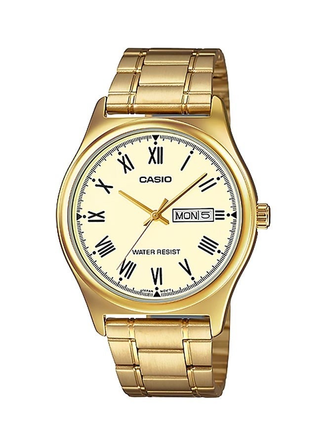 Casio MTP-V006G-9BUDF Men's Stainless Steel Analog Quartz Watch, 38 mm, Gold - Image 1