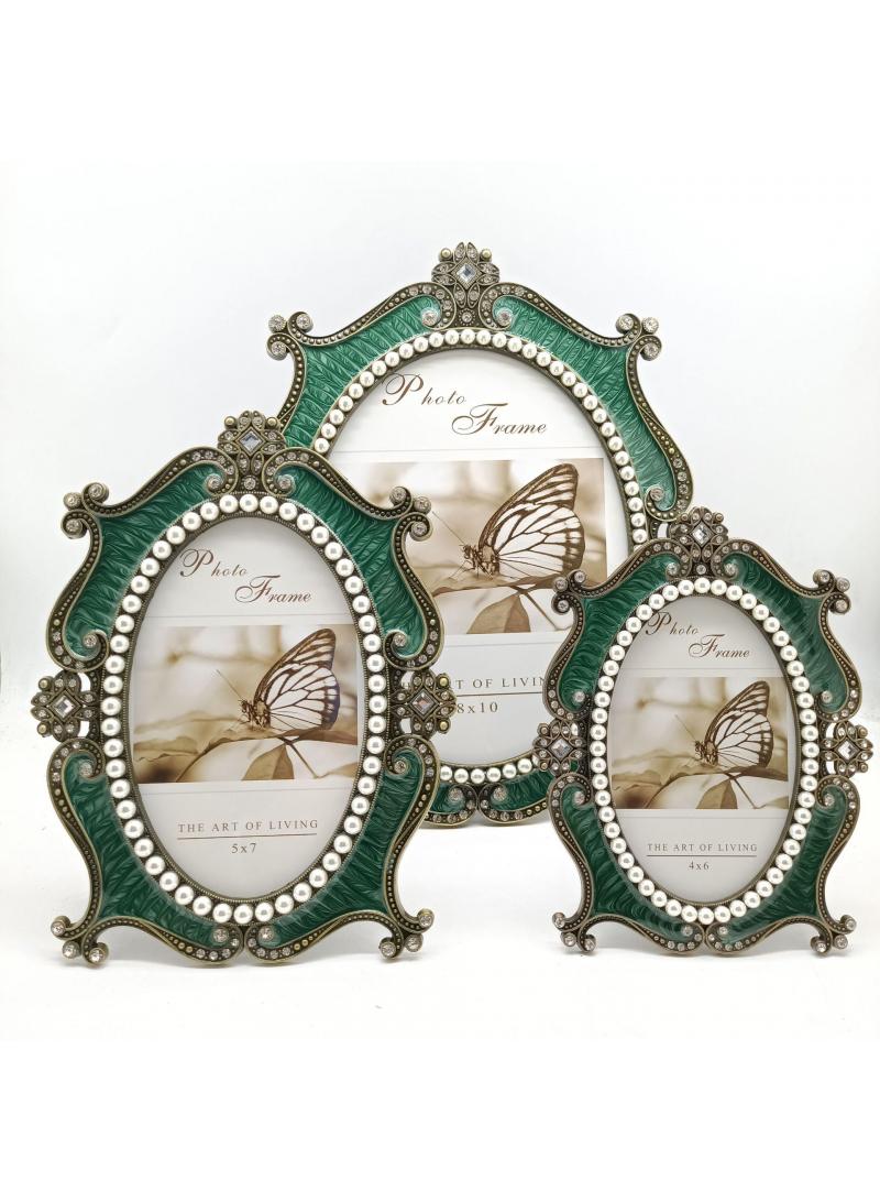 Fashionable retro metal frame with lightweight home decor embellishments of 6 inches - Image 1