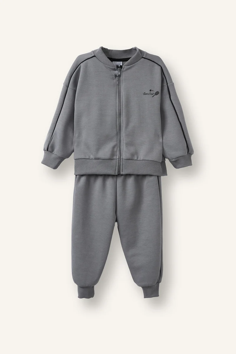 Defacto 2 piece Oversize Fit Slogan Set