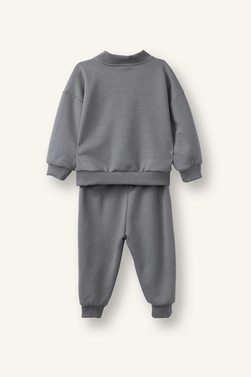 Defacto  2 piece Oversize Fit Slogan Set  | Best Price UAE