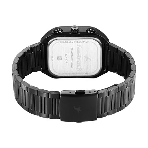 Fastrack Fleek Quartz Multifunction Black Dial Black Stainless Steel Strap Watch for Guys - NT3270NM01 - Image 2