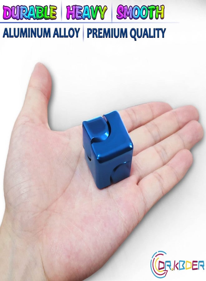 Dr.Kbder 2pc Fidget Spinner Toys Cube Adults, Easter Basket Stuffers for Teens Metal EDC Cool Desk Gadgets Office Toys Small Anxiety Figette Sensory Toy, ADHD Tool Fingears Figet Stress Valentine Gift for Boy - Image 4