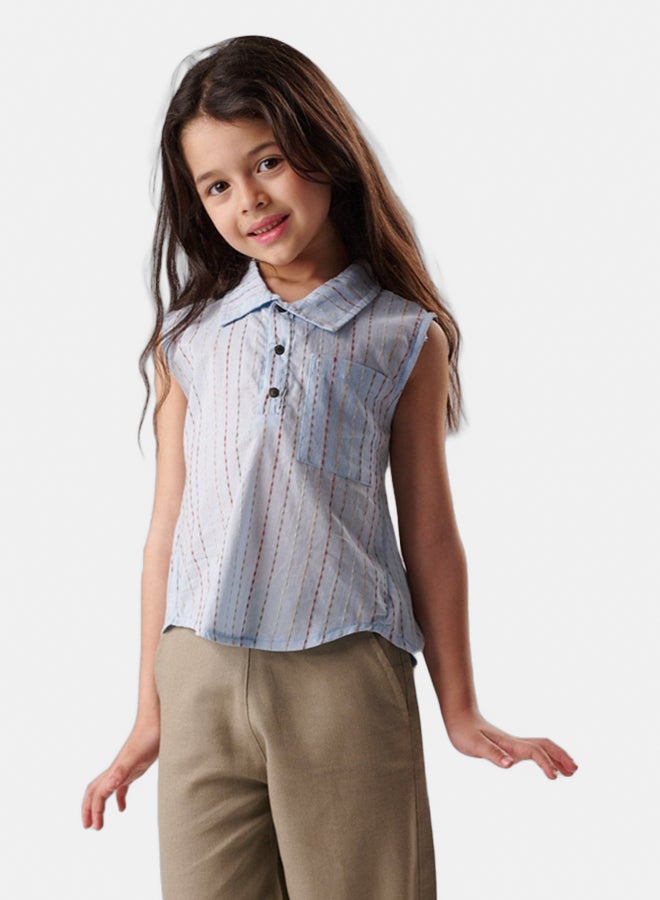 جودي ميني بلوزة ياقه - Image 3