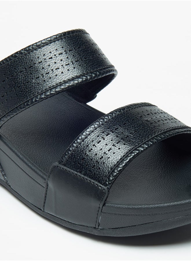 Le Confort - Women's Cutwork Detail Slip-On Slide Sandals - Image 1