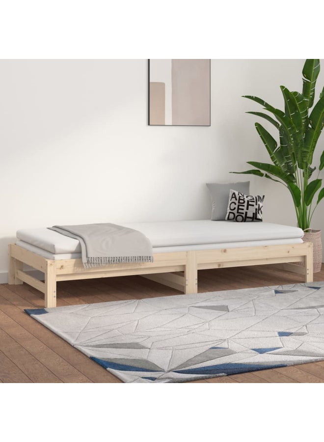 فيداكسل سرير نهاري قابل للسحب 2*(200x90) سم خشب صنوبر صلب 820427 - Image 4