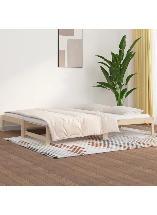 فيداكسل سرير نهاري قابل للسحب 2*(200x90) سم خشب صنوبر صلب 820427 - Image 2