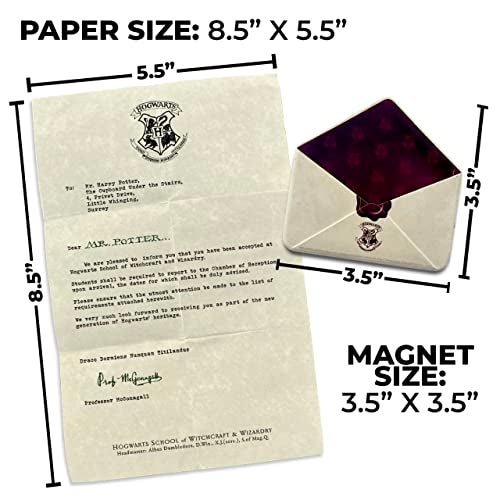 Trend Setters Harry Potter – Hogwarts Acceptance Letter – 3.5” x 3.5” Functional Resin Envelope Magnet with 5” x 8” Letter from Professor McGonagall | Officially Licensed Merchandise MAGENV002 - Image 5