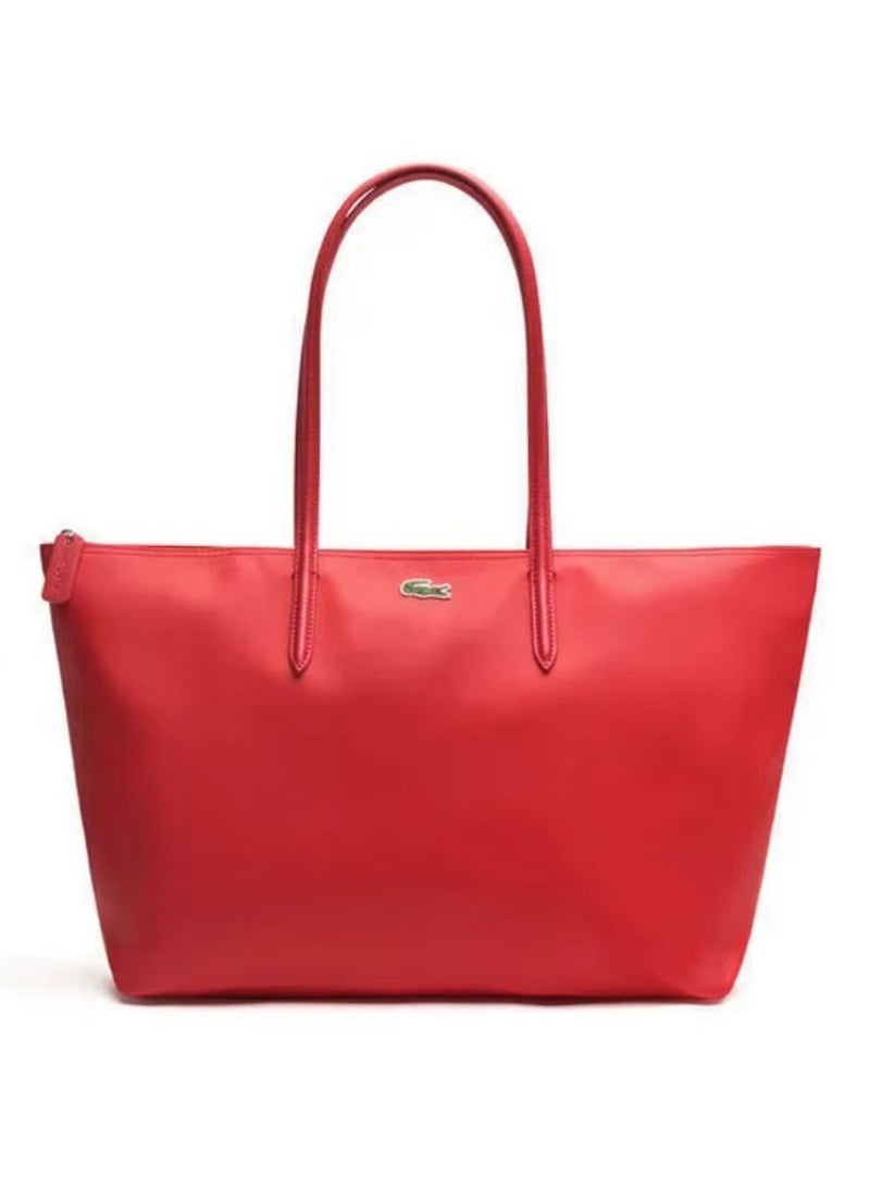 Fashion casual design tote bag shopping bag shoulder handbag red 
