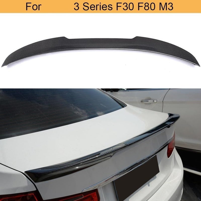 QASULER Carbon Fiber Rear Trunk Wing Spoiler for BMW 3 Series - Image 4