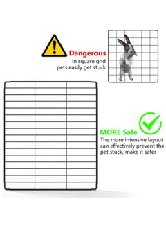 Generic Pet Playpen Metal Wire Small Animal Cage for Rabbit Puppy Pet Products Portable Metal Wire Yard Fence DIY Small Animal Playpen Pet Playpen with Door Rabbit Cage Puppy Playpen Kitten Playpen(12 panel)  - Image 4