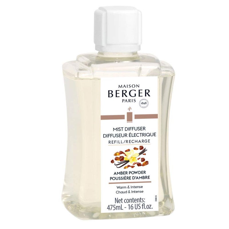 Fragrance Refill for Lampe Berger Ultrasonic Electric Mist Diffuser  475 milliliters  16 Fluid Ounces  Made in France Amber Powder