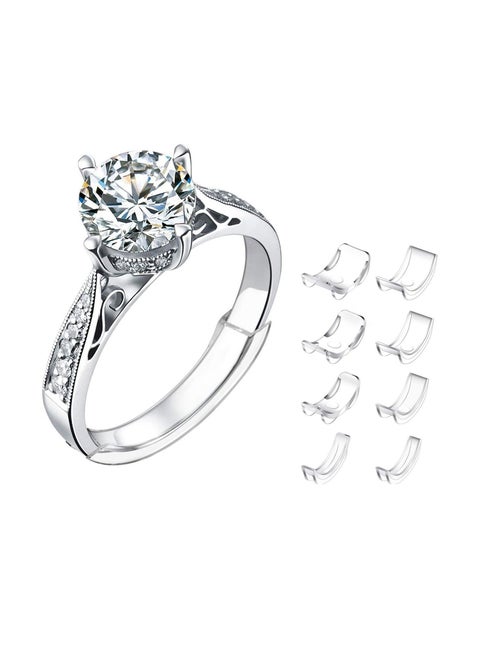 8-Pack Ring Size Adjuster Set Invisible Guards For Loose Rings