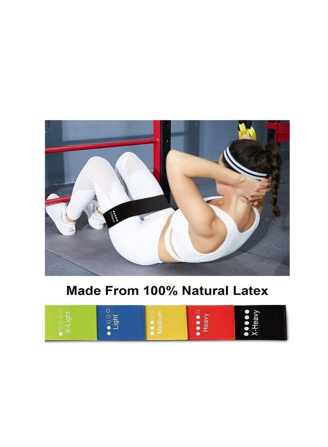 Urmit Surgical Resistance Bands Set for Men and Women, Pack of 5 Different Levels Elastic Band for Home Gym Long Exercise Workout - Great Fitness Equipment for Training, Yoga - Free Carrying Bag - Image 2