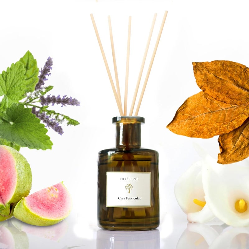 Pristine Casa Particular/Inspired by Wyndham Reed Diffuser for Home | Rich Blend of Tobacco Leaves, Sweetness of Guava Reed Diffuser Set, Oil & Reed Diffuser Sticks | Home & Office Decor - Image 1