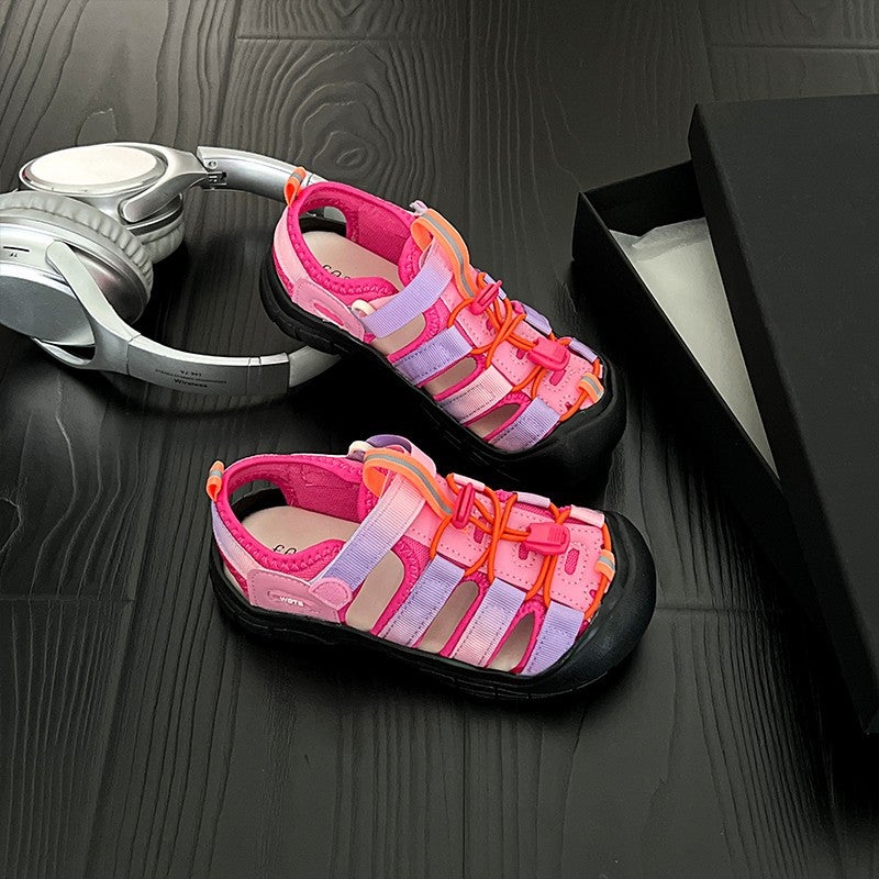Children'S Sandals 2025 Boys' Closed-Toe Sports Sandals Girls' Fashion Versatile Casual Non-Slip Sandals - Image 3