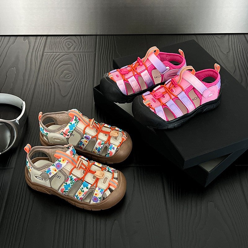 Children'S Sandals 2025 Boys' Closed-Toe Sports Sandals Girls' Fashion Versatile Casual Non-Slip Sandals - Image 5