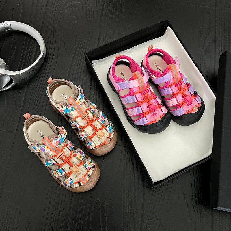 Children'S Sandals 2025 Boys' Closed-Toe Sports Sandals Girls' Fashion Versatile Casual Non-Slip Sandals - Image 2