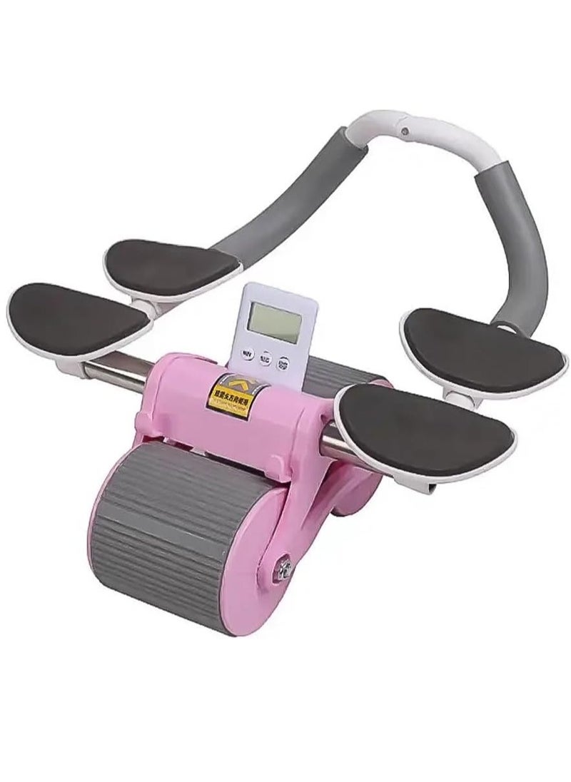 BlueFire Automatic Rebound Abdominal Exercise Wheel – 2-in-1 Core Workout Roller with Safe Braking System, Dual Wheels for Stability, Knee Pad & Elbow Support – Eco-Friendly ABS/PVC, Supports 280lbs – Home & Gym Fitness Equipment  - Image 1